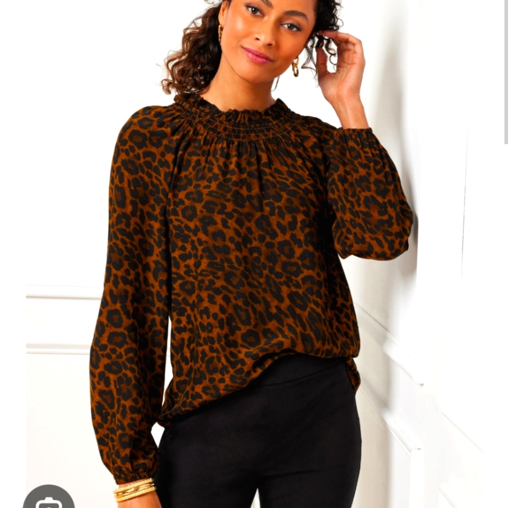 Talbots Smocked Top NWT